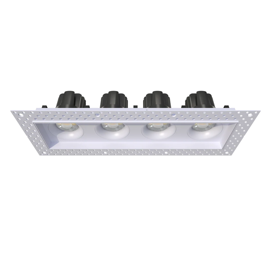 Adjustable-wattage-50W-80W-directional-four-head-trimless-downlight-with-mud-in-flange
