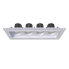 Adjustable-wattage-50W-80W-directional-four-head-trimless-downlight-with-mud-in-flange