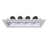 Adjustable-wattage-50W-80W-directional-four-head-trimless-downlight-with-mud-in-flange