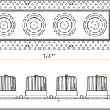 Minimalist-architectural-four-head-trimless-regress-gimbal-installed-in-wet-locations