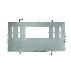 4.5 inch rectangular flanged new construction plate for recessed lighting multiple cutout sizes mounting bracket - Available at Electrical Marketplace
