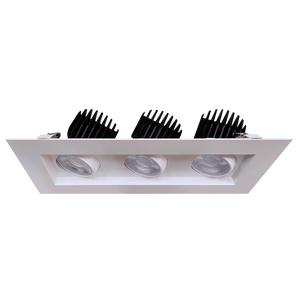 triple head recessed LED gimbal downlight - Available at Electrical Marketplace