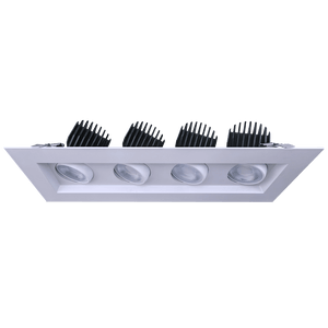 4 inch four head recessed LED gimbal downlight - Available at Electrical Marketplace