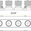 architectural multi gimbal recessed ceiling light
