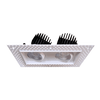 4-inch two-head trimless multiple LED downlight with selectable wattage and color temperature, 112W total power, ideal for modern recessed lighting applications.