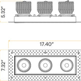 Saturn-3-head-trimless-regress-gimbal-led-light-60-degree-beam-wet-location