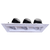 4" Triple Head Trimless Multiple LED Downlight | Saturn Series | Selectable Power & CCT | 84W