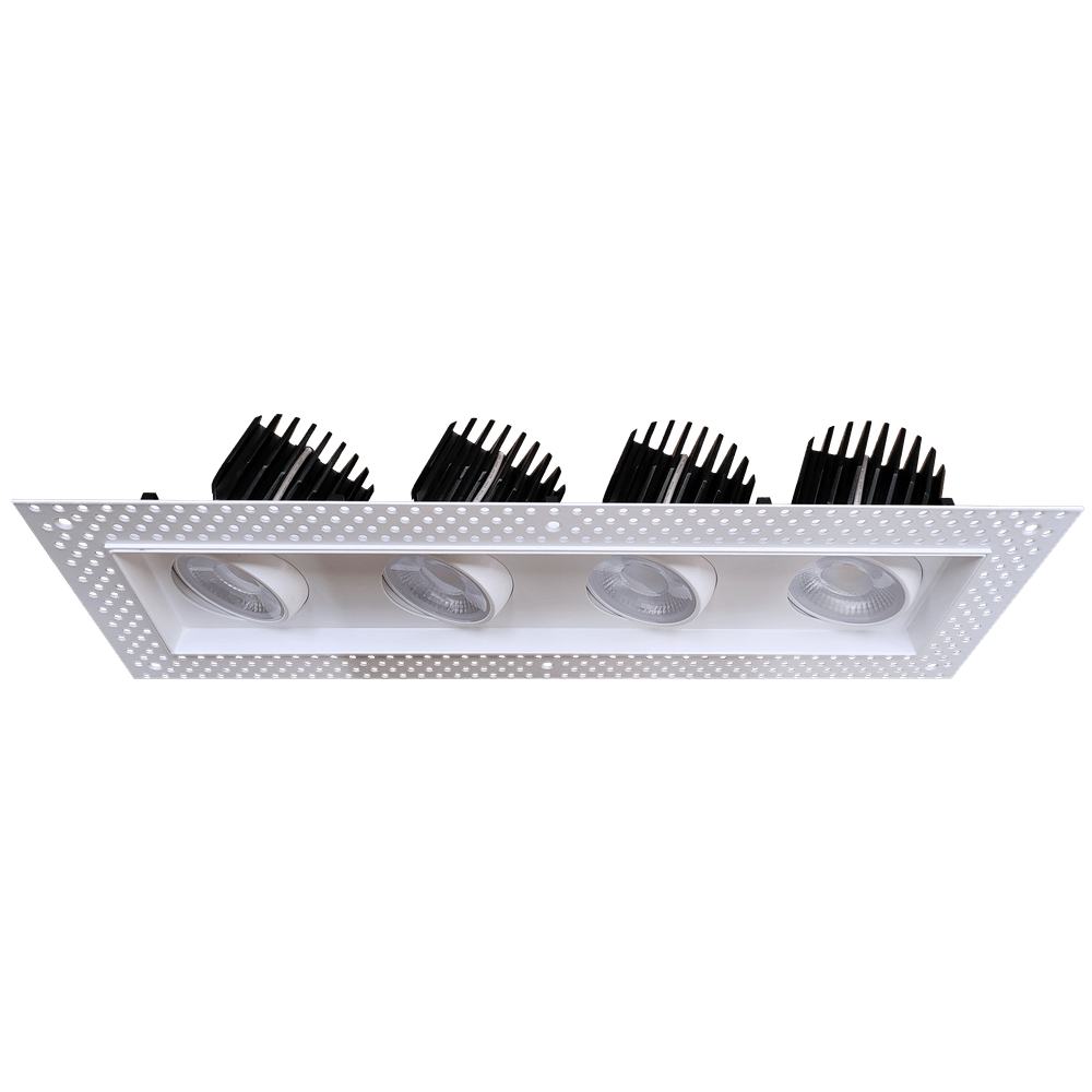 adjustable 4 head recessed gimbal LED downlight with 30 degree tilt and 360 rotation