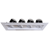 adjustable 4 head recessed gimbal LED downlight with 30 degree tilt and 360 rotation