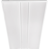 Neptune 2x4 center indirect LED troffer with selectable CCT and wattage, frosted diffuser, 0-10V dimming, and DLC certification