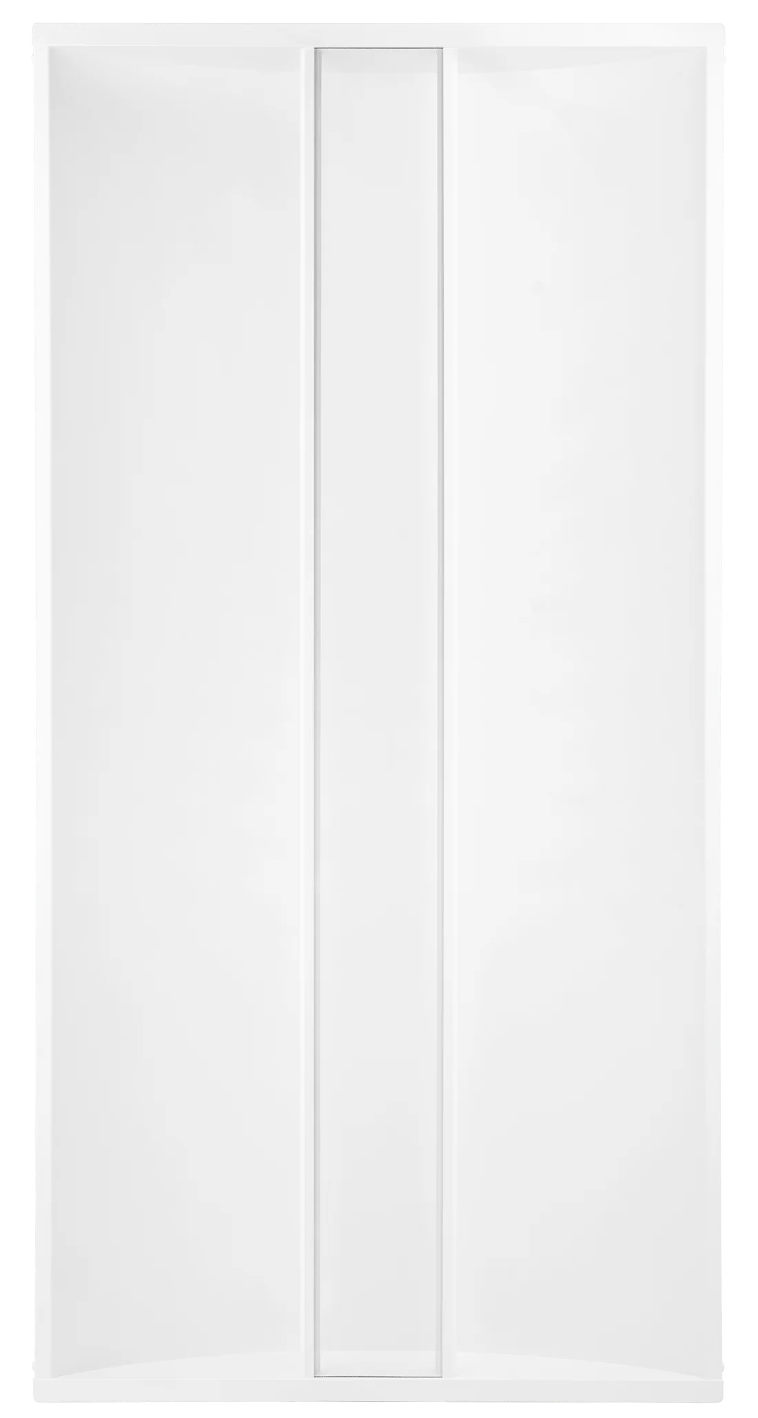 Neptune 2x4 center indirect LED troffer with selectable CCT and wattage, frosted diffuser, 0-10V dimming, and DLC certification