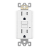 15 Amp GFCI Tamper-Resistant Outlet, Self Testing, Self Grounding with LED Indicator - White