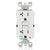 20 Amp Duplex Decorator Receptacle | Weather and Tamper-Resistant | 125V | White