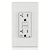 20 Amp Duplex Decorator Receptacle | Weather and Tamper-Resistant | 125V | White