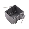 PLS-SN32X 2-gang PVC new work electrical box, IP65 rated and ETL listed, with zinc-plated steel screws, designed for safe and durable installation of switches and outlets.