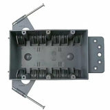 PLS-SN60X 4-gang PVC new work electrical box, 60 cubic inch capacity, IP65 rated, 2-hour fire rated, ETL listed, with fixed nails, slips, and knockouts for safe switch and outlet installations.