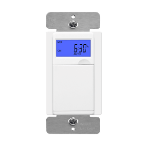 ENERLITES HET01 7-day digital in-wall programmable timer switch with LCD display - Available at Electrical Marketplace