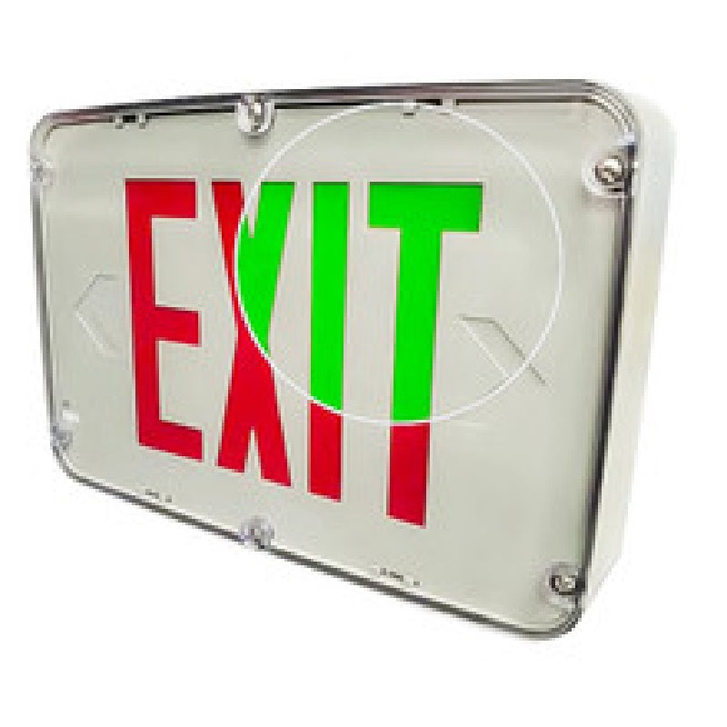 waterproof hazardous area exit sign with 90 minute battery backup system
