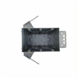 PLS-SN44X 3-gang PVC new work electrical box, IP65 rated, ETL listed, with zinc-plated steel screws and UL94 V0 flame rating, ideal for secure switch and outlet installations.