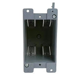 PLS-SN14Z 1-gang old work electrical box, 14 cubic inch capacity, red PPO/PVC, ETL listed, IP54 rated, designed for retrofit installation of switches and outlets in existing walls.