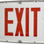 NEMA 4X NSF certified exit sign with red or green LED letters, single or double face, waterproof and corrosion-resistant for wet or sanitary environments