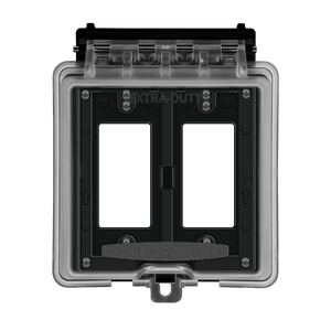 Enerlites IUC2V-D Extra-Duty two-gang weatherproof outdoor cover - Available at Electrical Marketplace