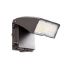 Bronze commercial LED wall pack with adjustable housing and photocell