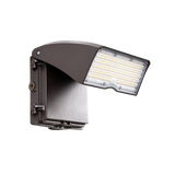 Bronze commercial LED wall pack with adjustable housing and photocell