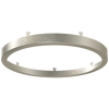 TR-13-BN brushed nickel trim ring installed on a DL13-22L-5CCT 13-inch round flat disk ceiling light, providing a clean metallic accent and modern architectural finish.