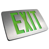 aluminum LED exit sign with dual voltage and emergency lighting capability