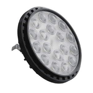 Smart RGB-WW Bluetooth PAR36 Drop-In Lamp, 1W–15W LED, 25–1200 lumens, 15°/38°/60° beam, 2200K–5700K CCT, RGB spectrum.