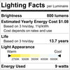 A19 LED bulb, 9W, 800 lumens, dimmable, CCT selectable with E26 base for versatile residential and commercial lighting