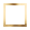 9 inch slim square brass LED trim for surface mount panel light