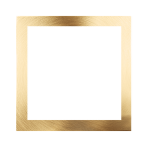 9 inch slim square brass LED trim for surface mount panel light - Available at Electrical Marketplace