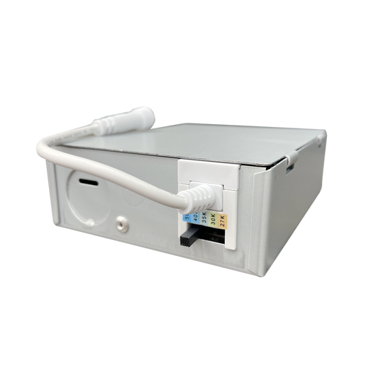 Five-color-temperature-5-CCT-selectable-square-canless-recessed-LED-15W-high-output-panel