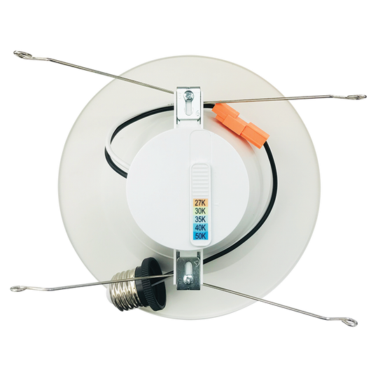 Five-to-six-inch-round-high-output-baffled-led-recessed-downlight-retrofit-kit