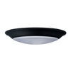 Low-profile 6 inch round LED disk light, white or black, TRIAC dimmable