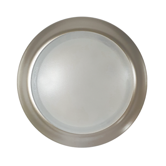 6" brushed nickel LED disk ceiling light, dimmable, modern round design