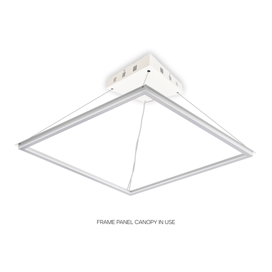 LR24184 2x2 LED frame panel canopy, white finish, ceiling lighting accessory