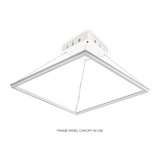 LR24184 2x2 LED frame panel canopy, white finish, ceiling lighting accessory