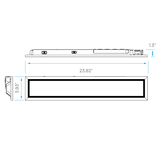 commercial recessed linear LED panel 2200 lumens 0-10V dimmable