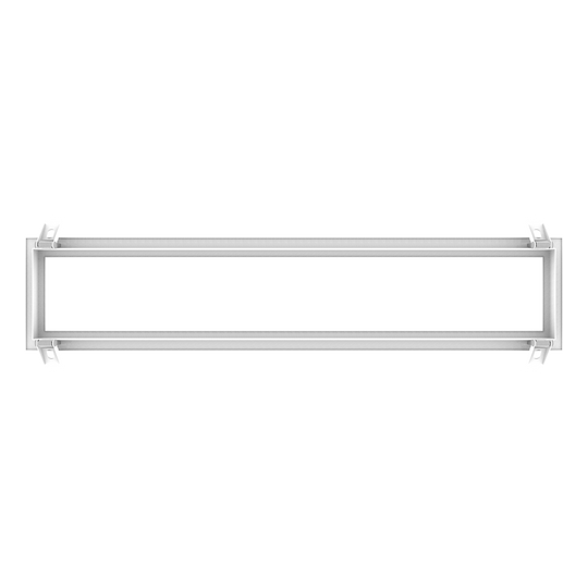 white frame accessory for recessed LED panel surface mounting