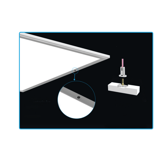 2x2 LED panel with motion sensor for automated energy-saving lighting