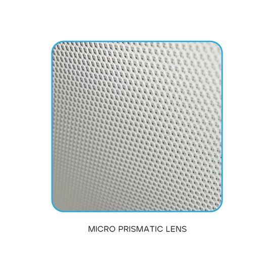2x4 LED panel light installed in office ceiling grid with uniform anti-glare illumination