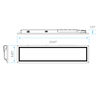 rectangular LED ceiling panel 6x2 size with uniform lighting and 110 degree beam angle