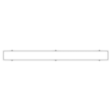 rectangular 6x6 LED panel surface mounting kit for ceiling lighting