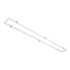 6x6 LED panel flange kit white surface mount frame for backlit panel installation