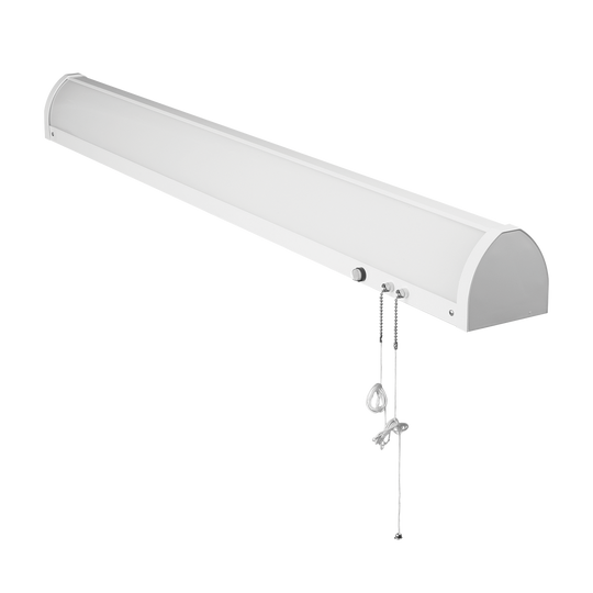 White 48-inch LED bed light, CRI 80, wide 160-degree beam for uniform illumination