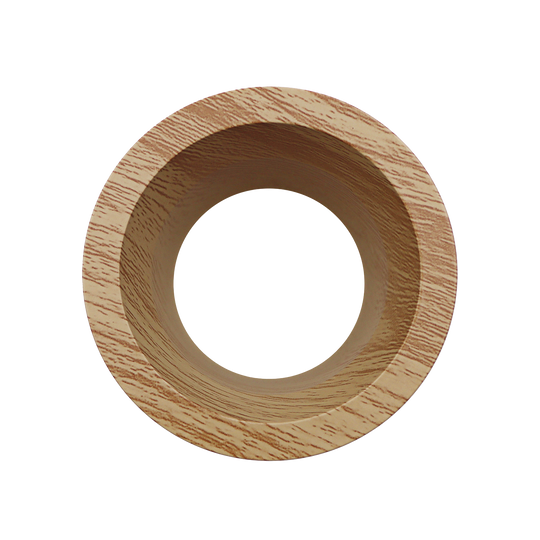 Natural-wood-grain-round-deep-cylindrical-snoot-baffle-for-3-inch-recessed-spotlight