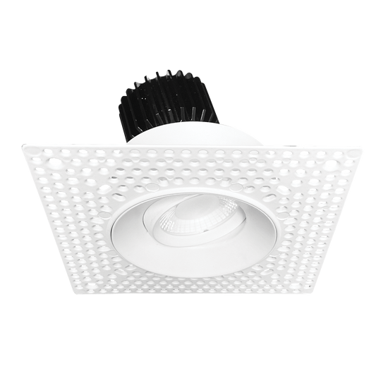 3 Inch Regressed Push N'Lock Gimbal Trimless LED Downlight | 1,100Lm | 120/277V | CCT Selectable | Chatam Collection | Luxrite LR25433